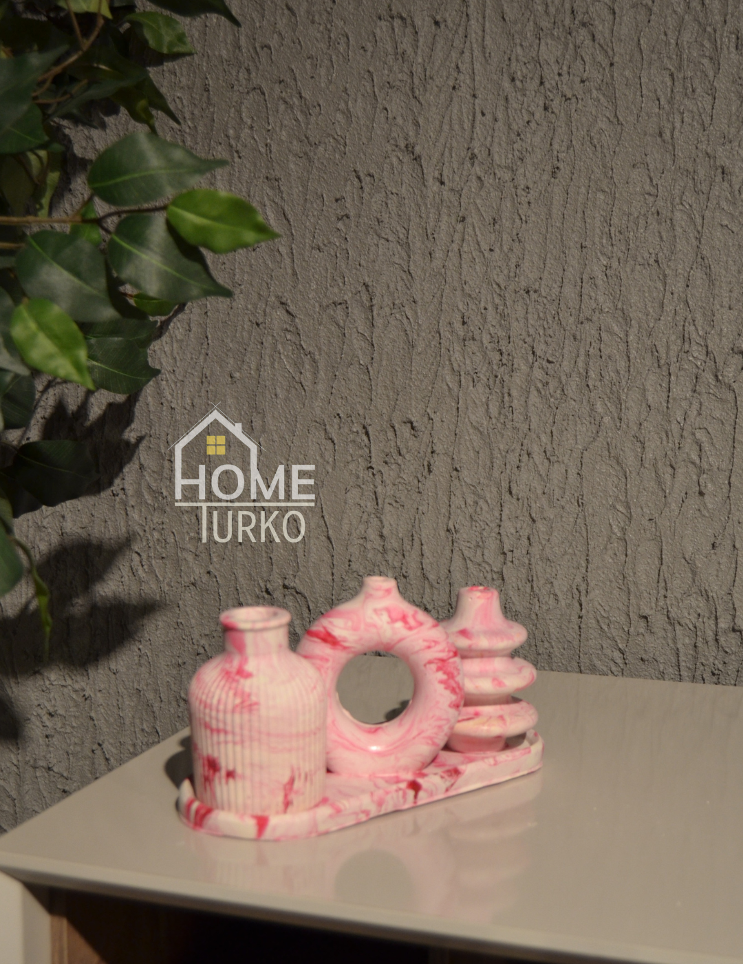 Four-Piece Bohemian Figurine and Ornament Vase Set