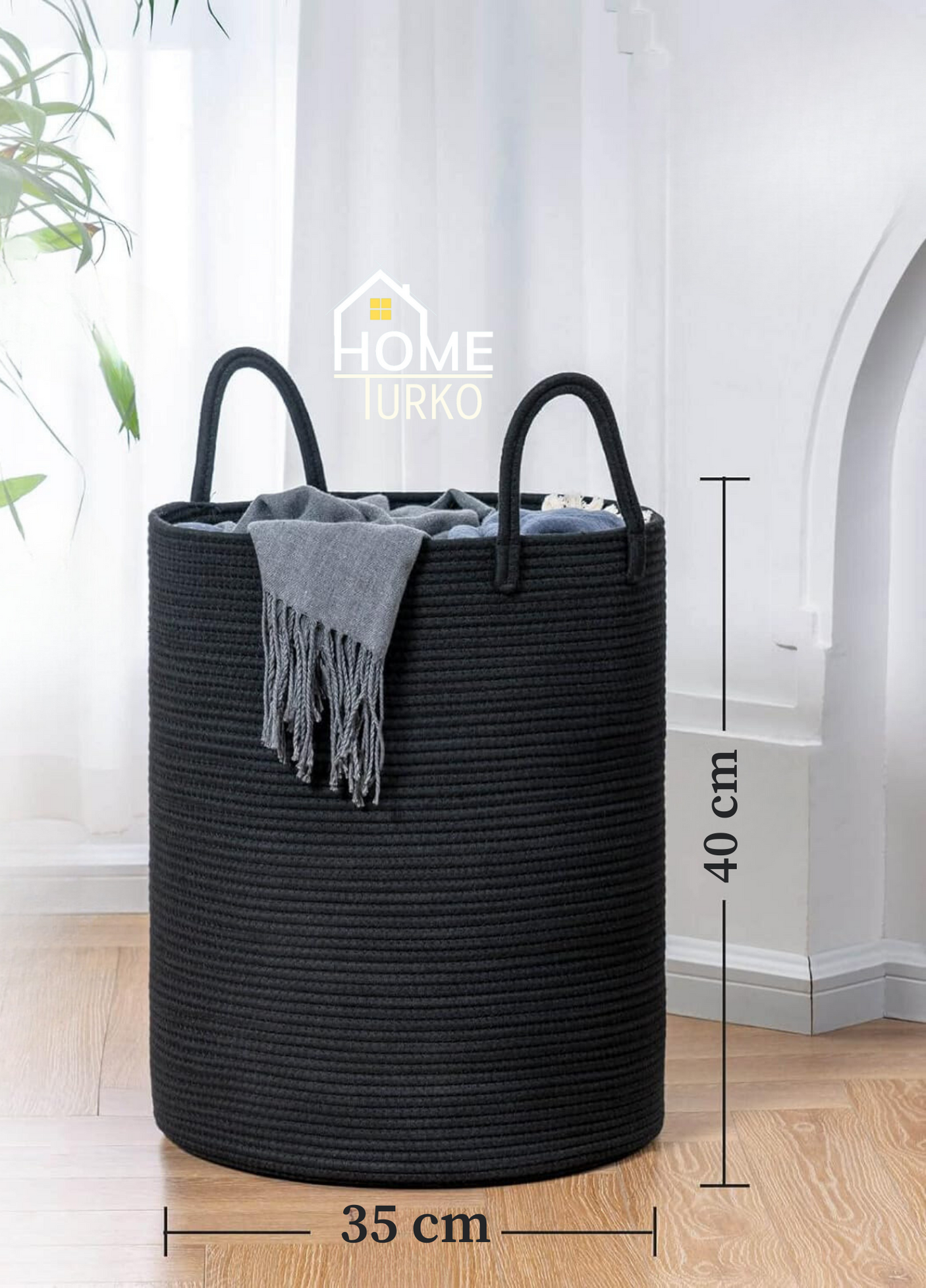 Bohem Kulplu Çamaşır Sepeti / Düzenleyici