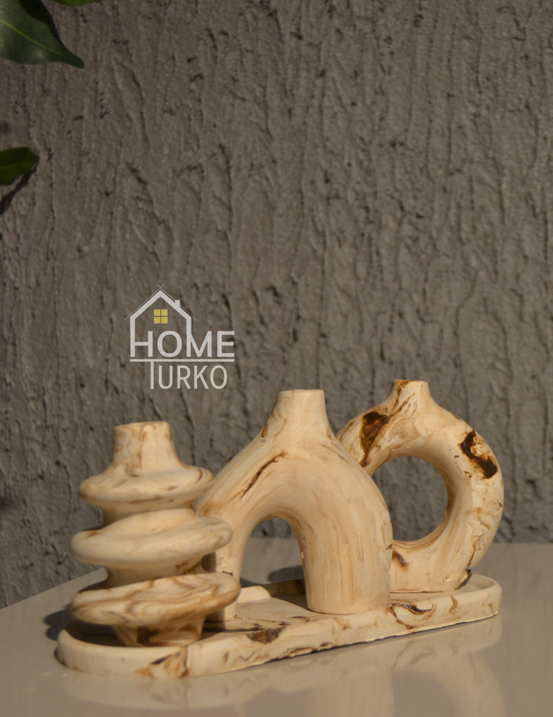 Four-Piece Bohemian Figurine and Ornament Vase Set