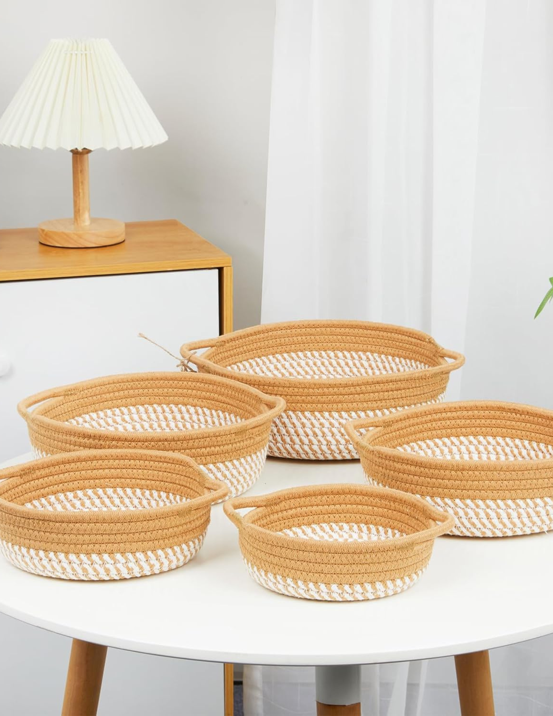 5-Piece Bohemian Organizer Basket Set
