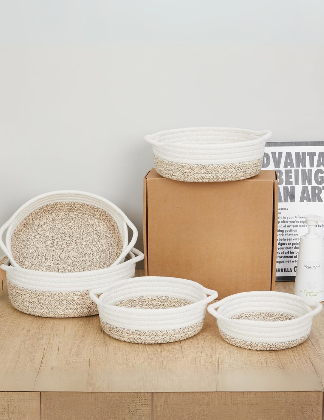 5-Piece Bohemian Organizer Basket Set