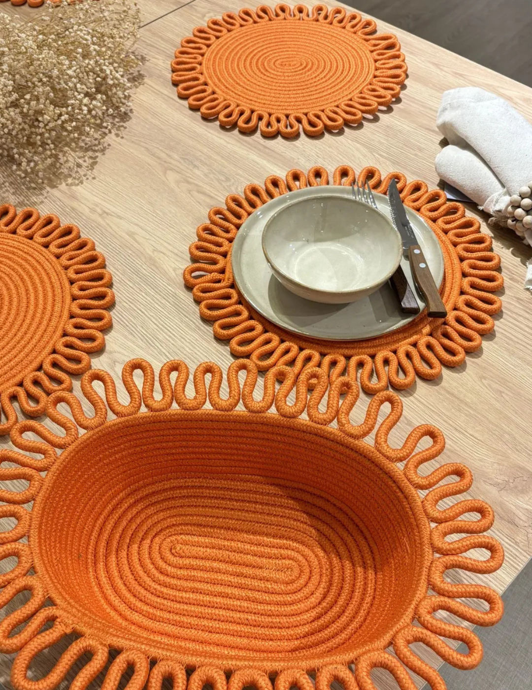 Desenli Supla / Tabak Altlığı Sepetli