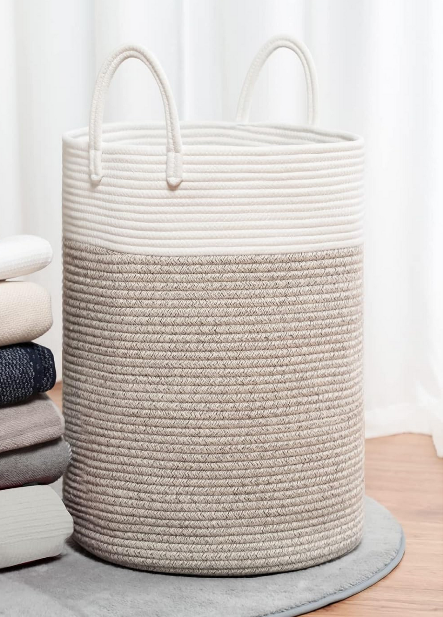 Bohem Kulplu Çamaşır Sepeti / Düzenleyici