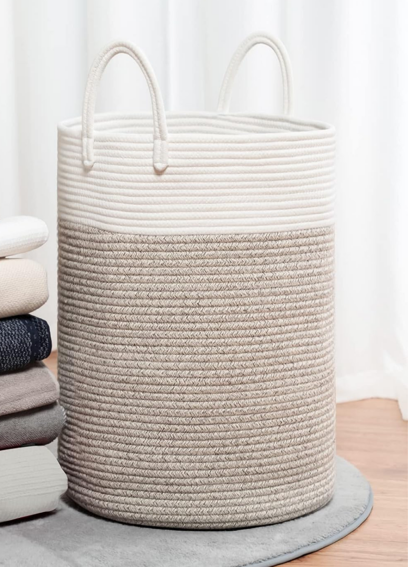 Bohem Kulplu Çamaşır Sepeti / Düzenleyici