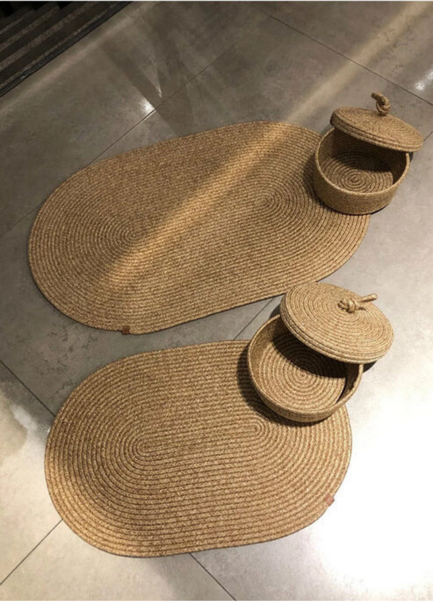 4-Piece Bohemian Bathroom Mat Set