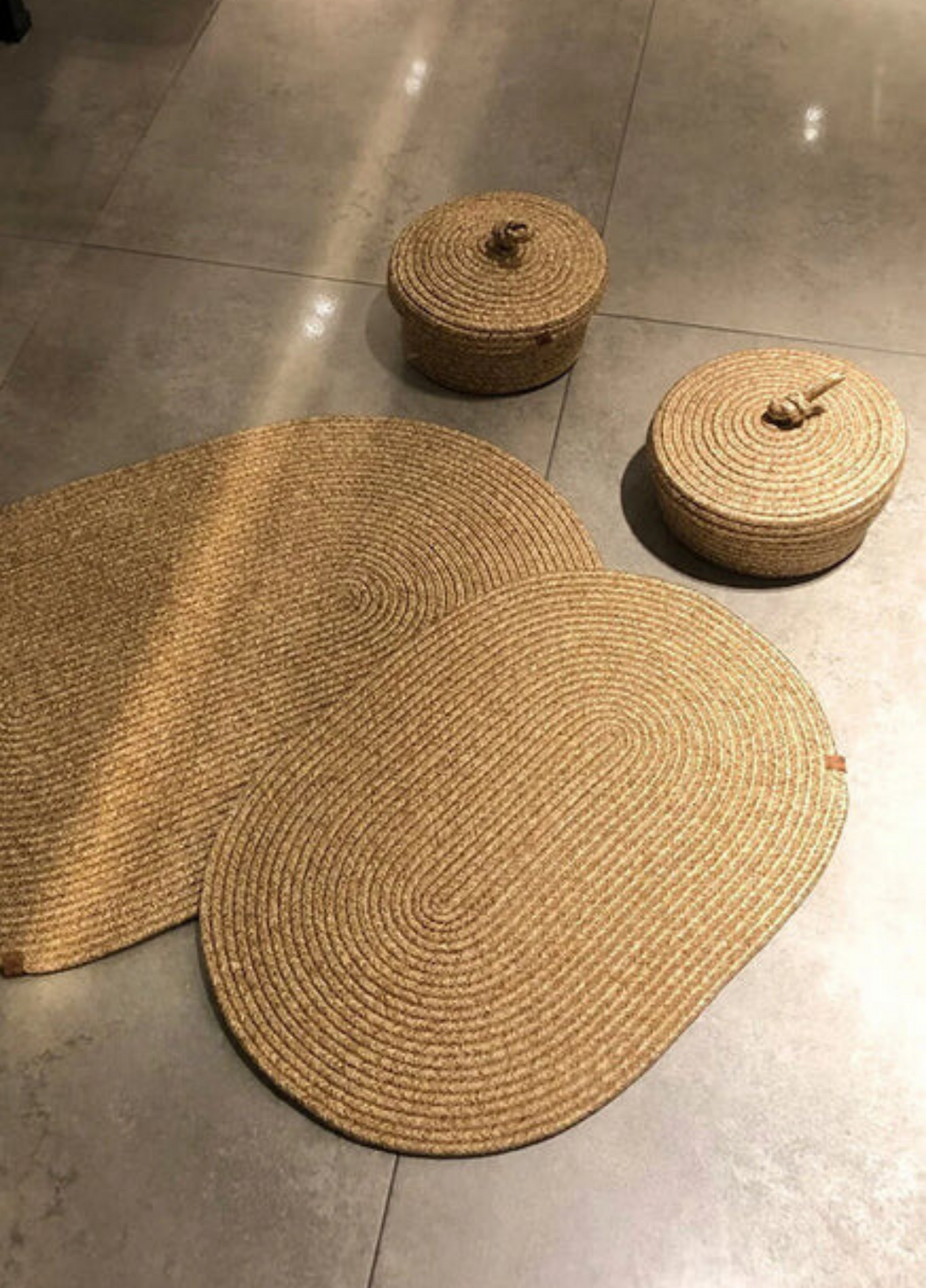 4-Piece Bohemian Bathroom Mat Set