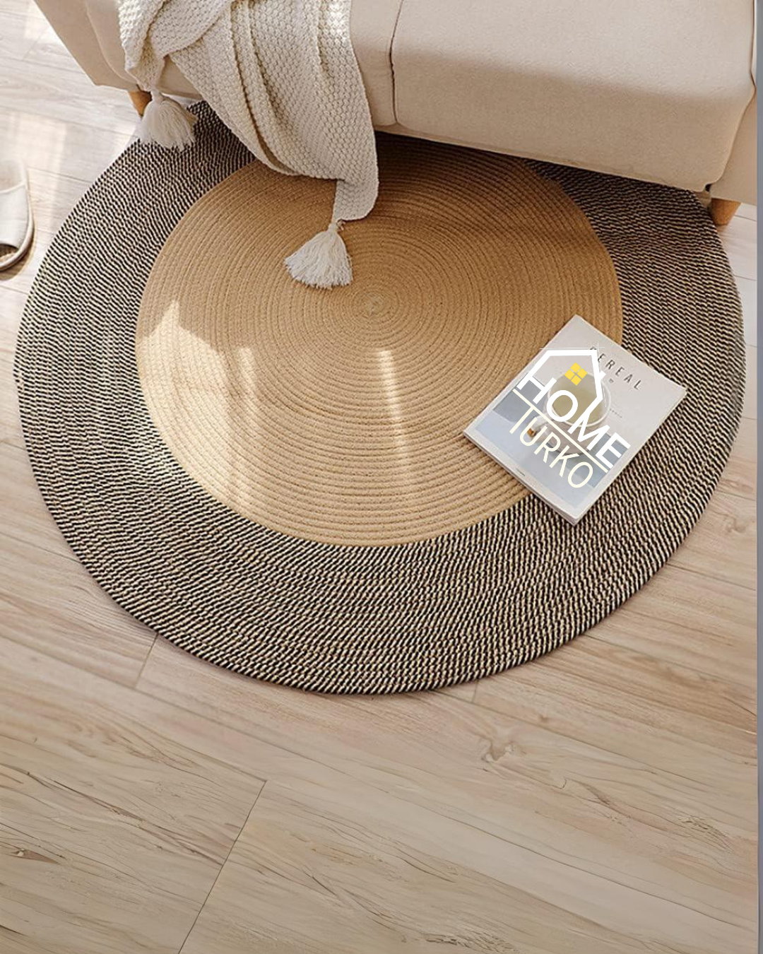 Jute Bohemian Carpet & Rug & Mat