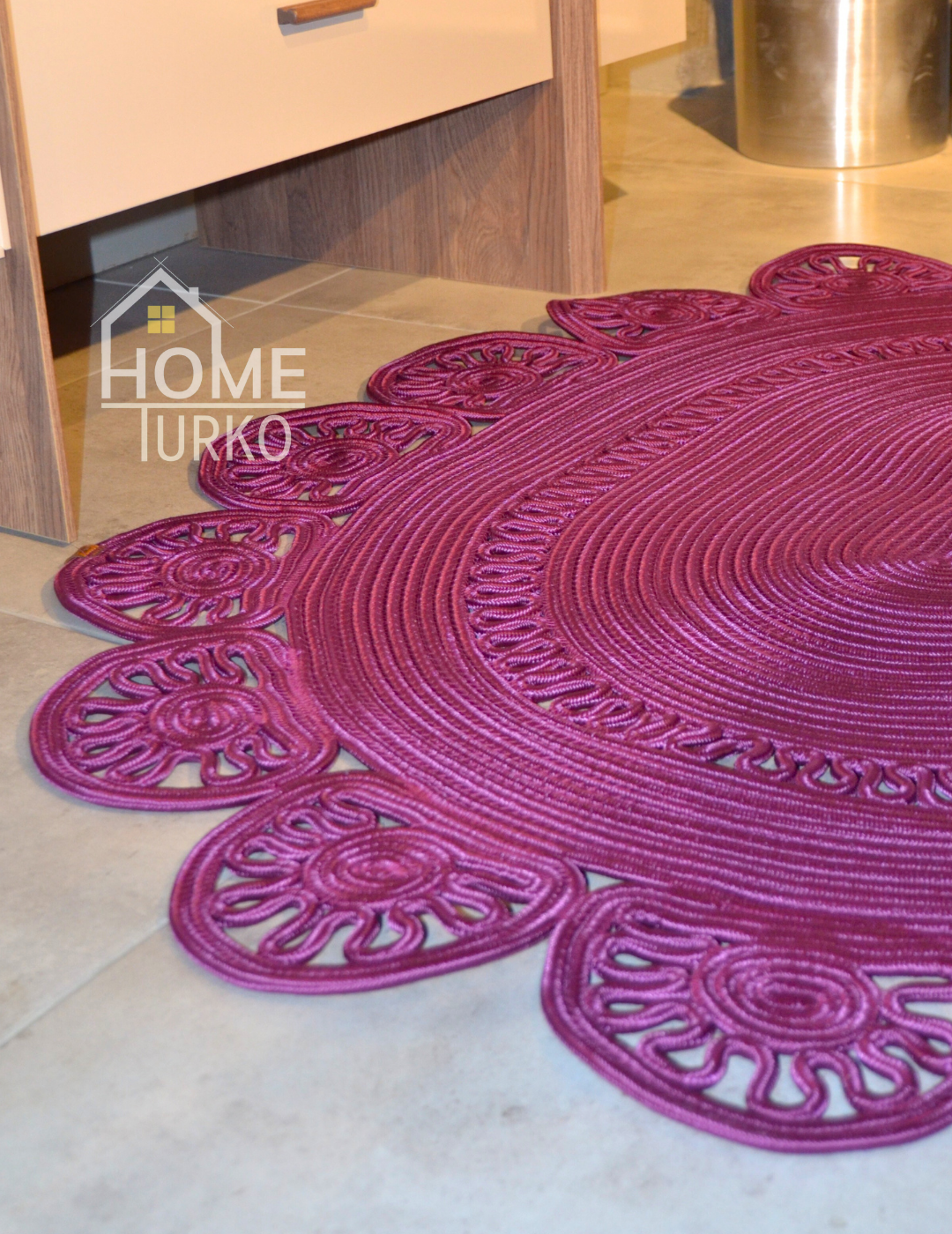 Jute Bohemian Carpet & Rug & Mat