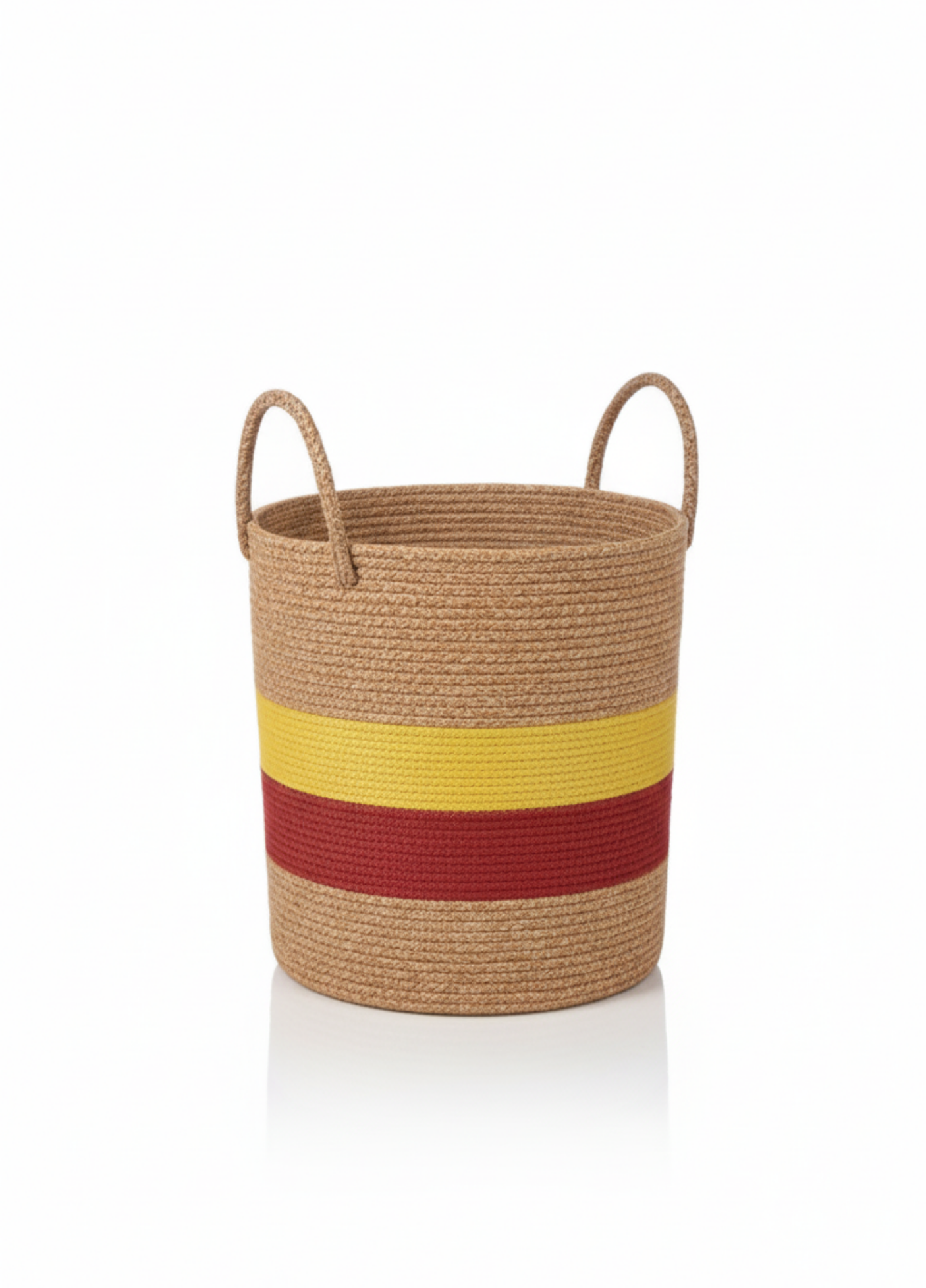 Handmade Jute Team Basket | Decorative and Multi-Purpose Storage Basket in Fan Colors