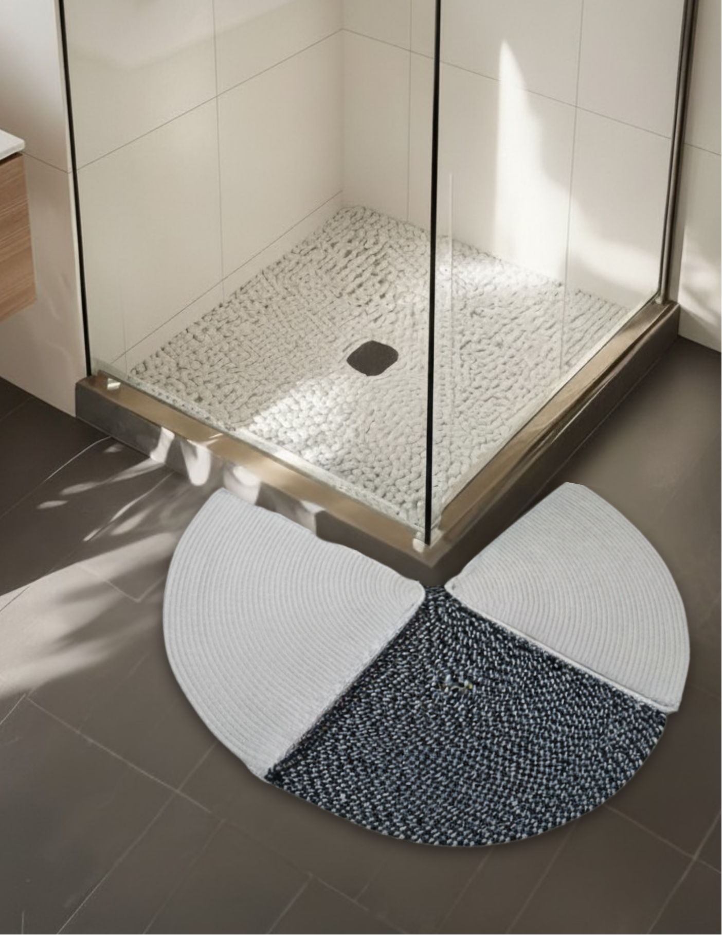 Nordic Weave Bathroom Mat Shower Cabin Doormat