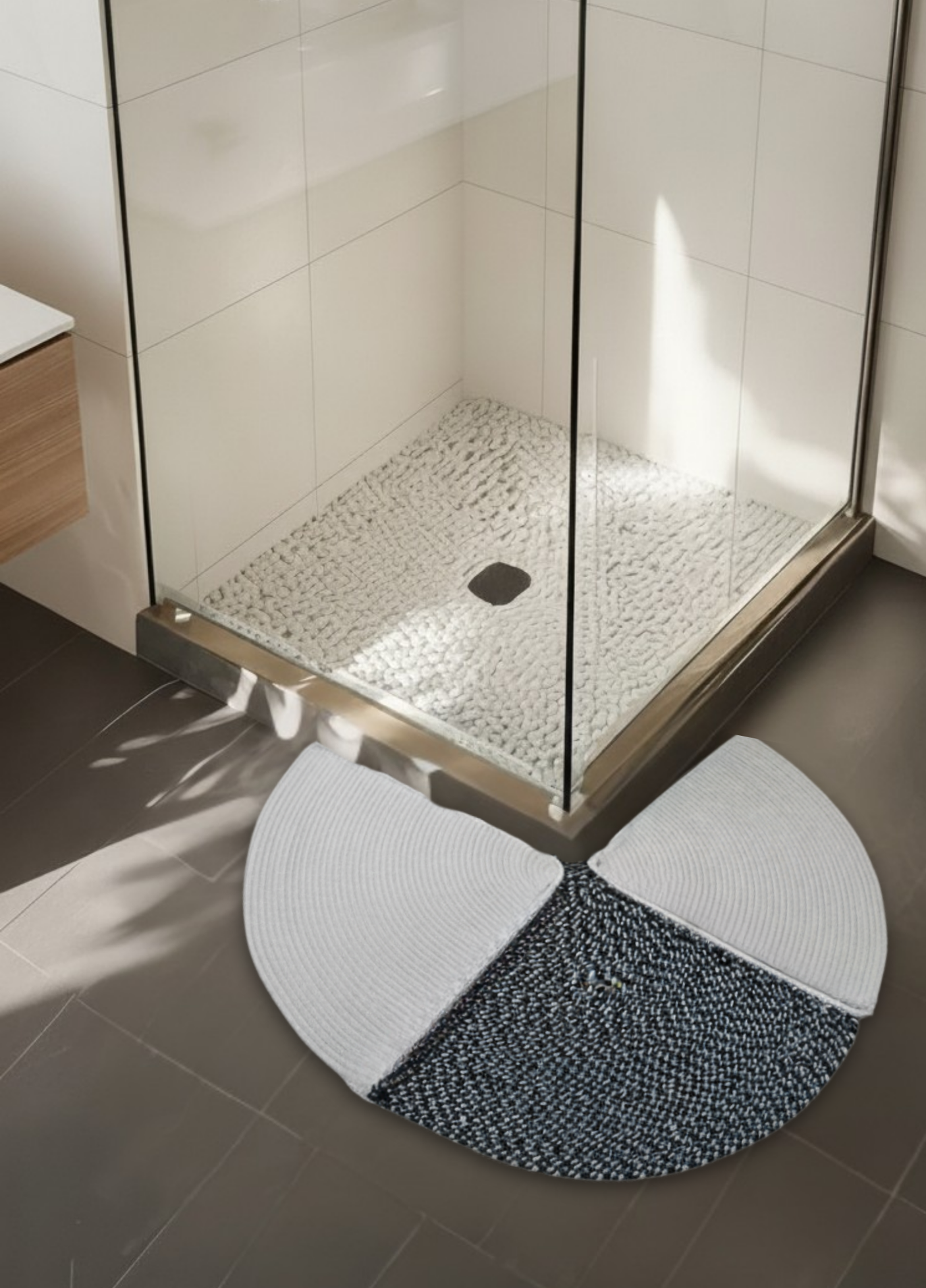 Nordic Weave Bathroom Mat Shower Cabin Doormat