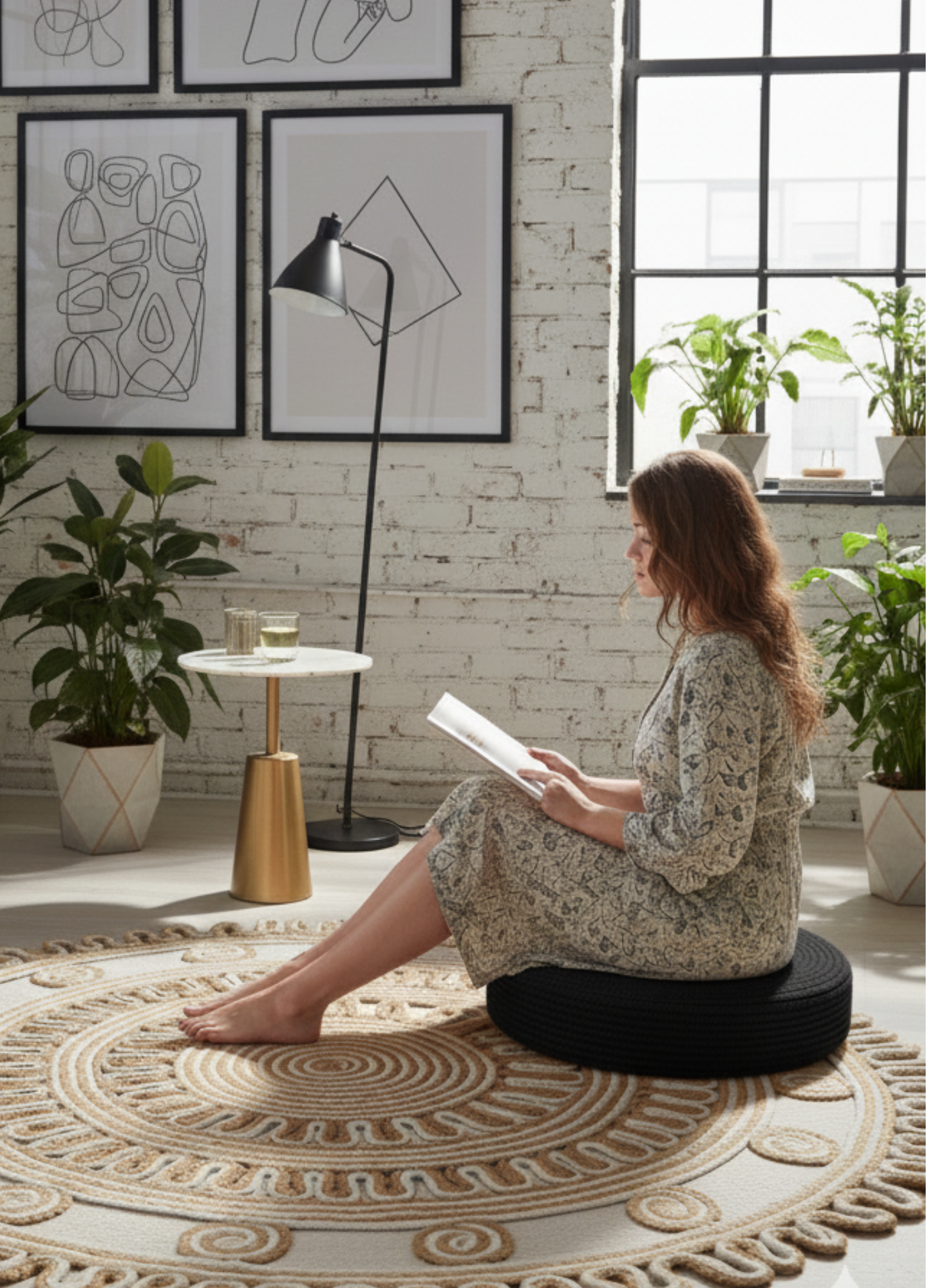 SOFA Minder Jüt Meditasyon Yastığı