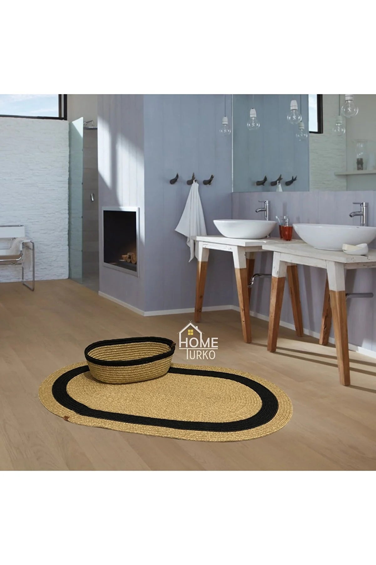 Bath Mat with Basket