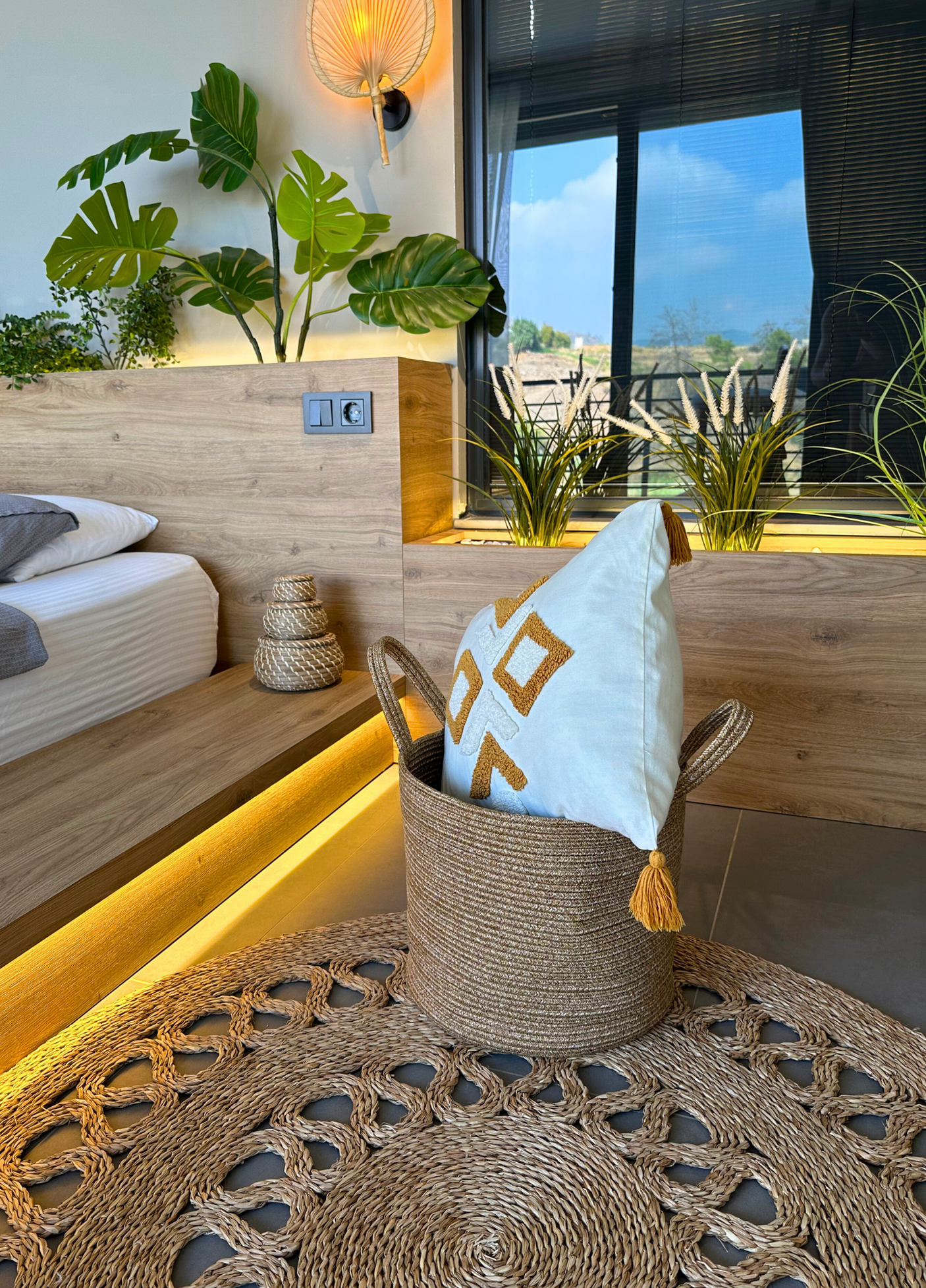 Bohem Çamaşır Sepeti Düzenleyici