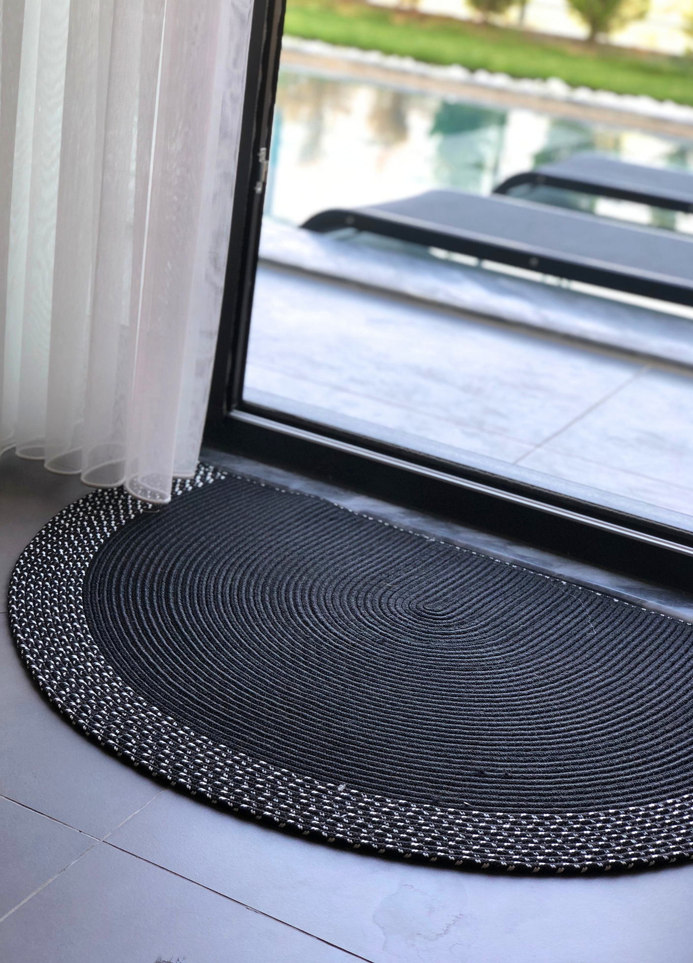 Bohemian Black Doormat