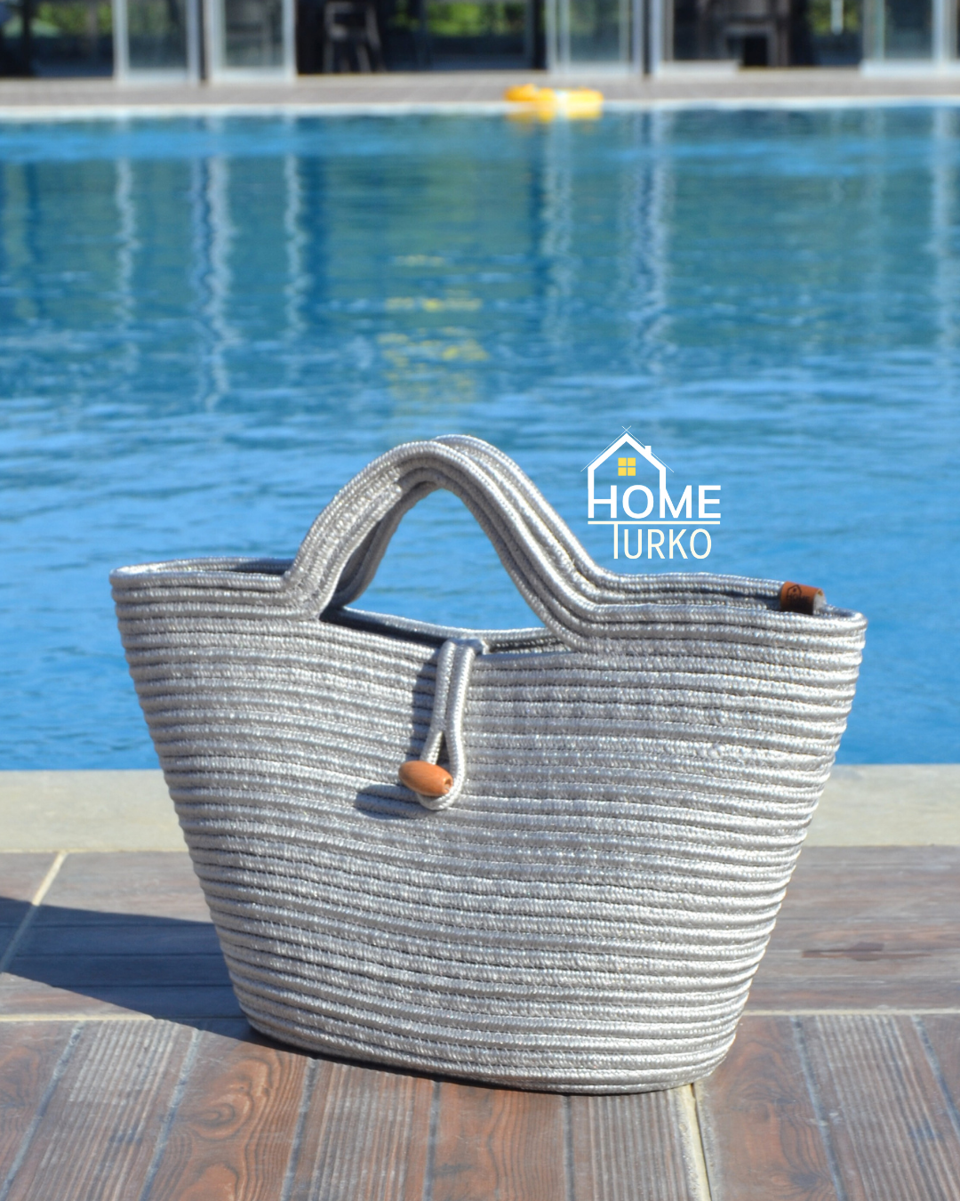 Jute Decorative Zippered Bag