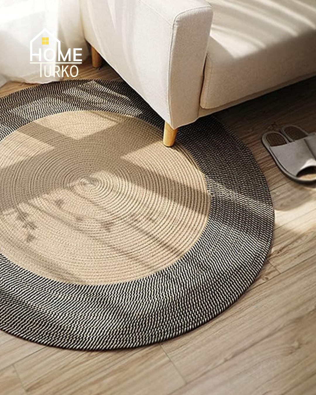 Jute Bohemian Carpet & Rug & Mat