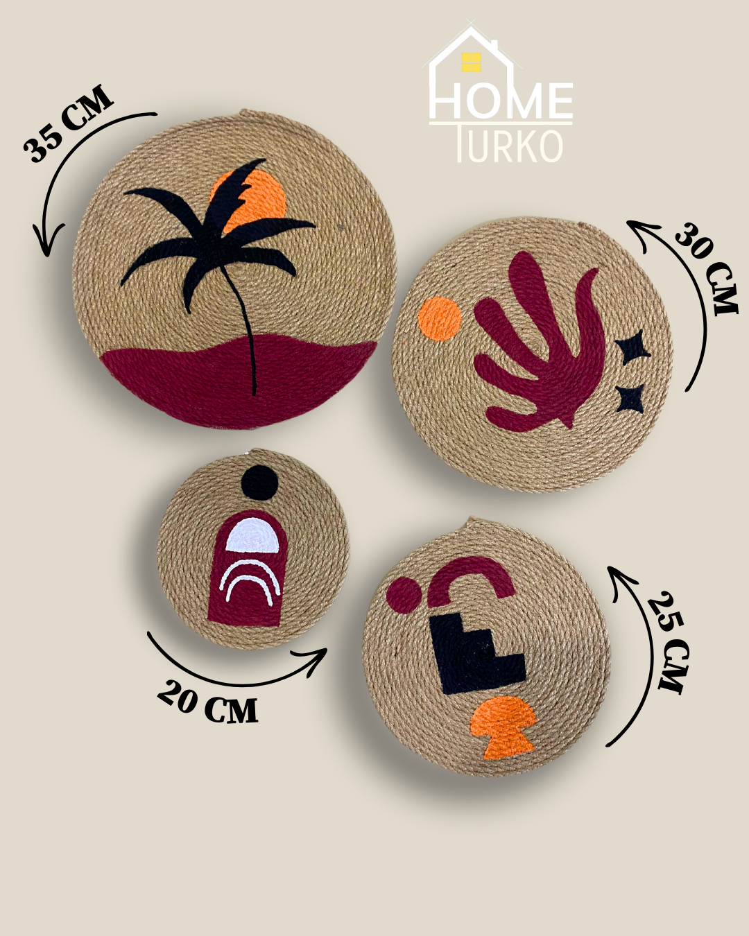 Four Bohemian Wall Decorations