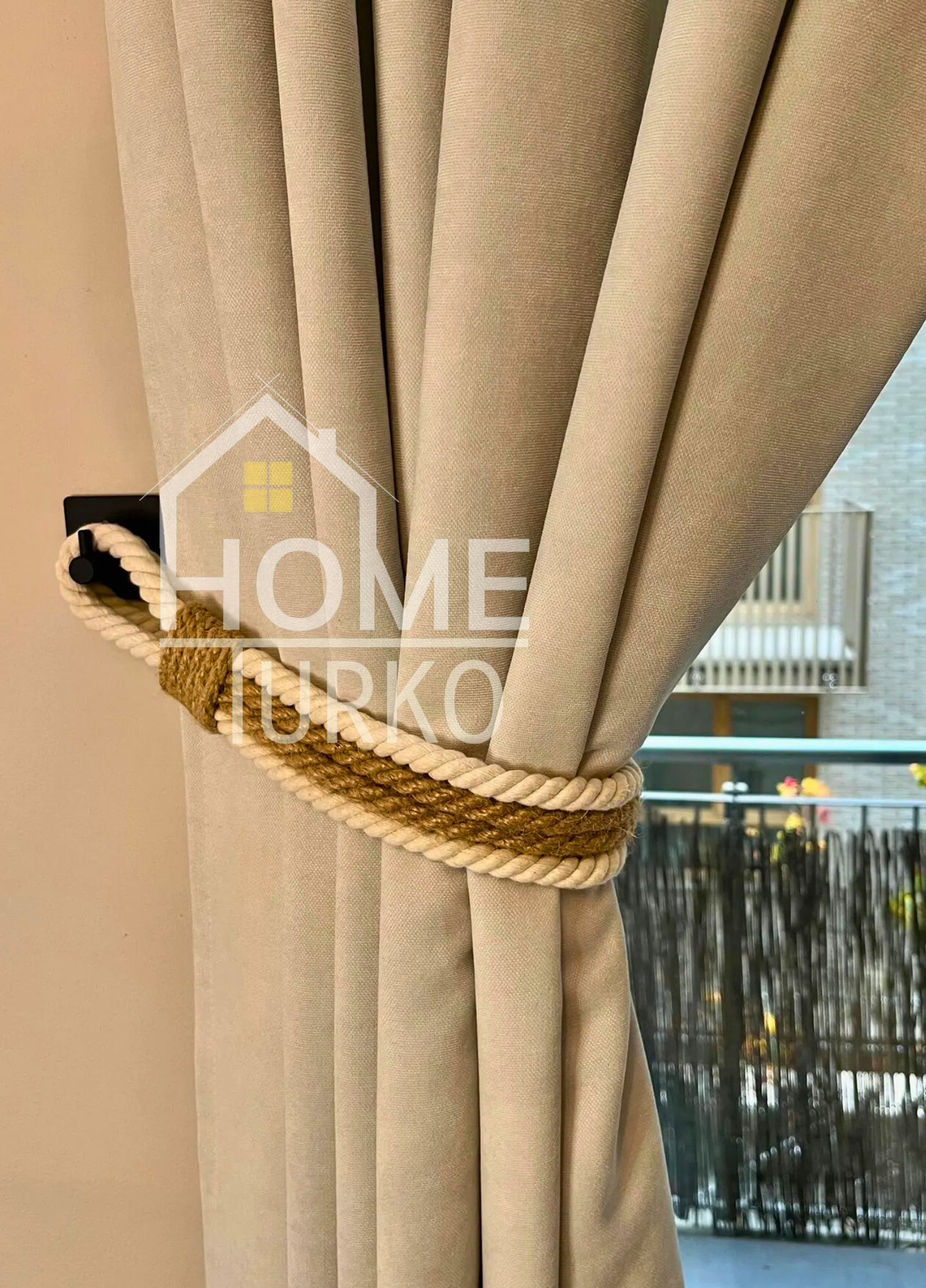 Örgülü Şık Tasarım Perde Tokası-Kapı Durdurucusu