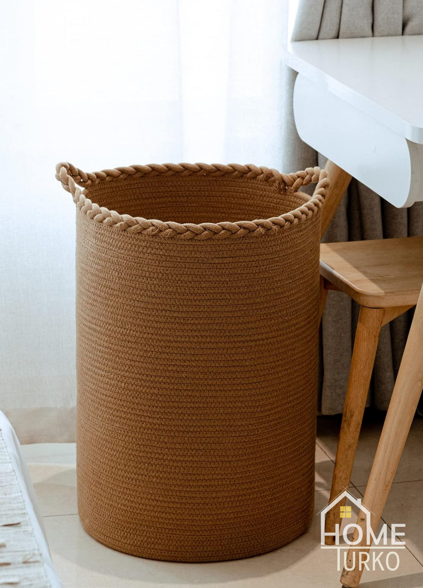 Bohem Kulplu Çamaşır Sepeti / Düzenleyici