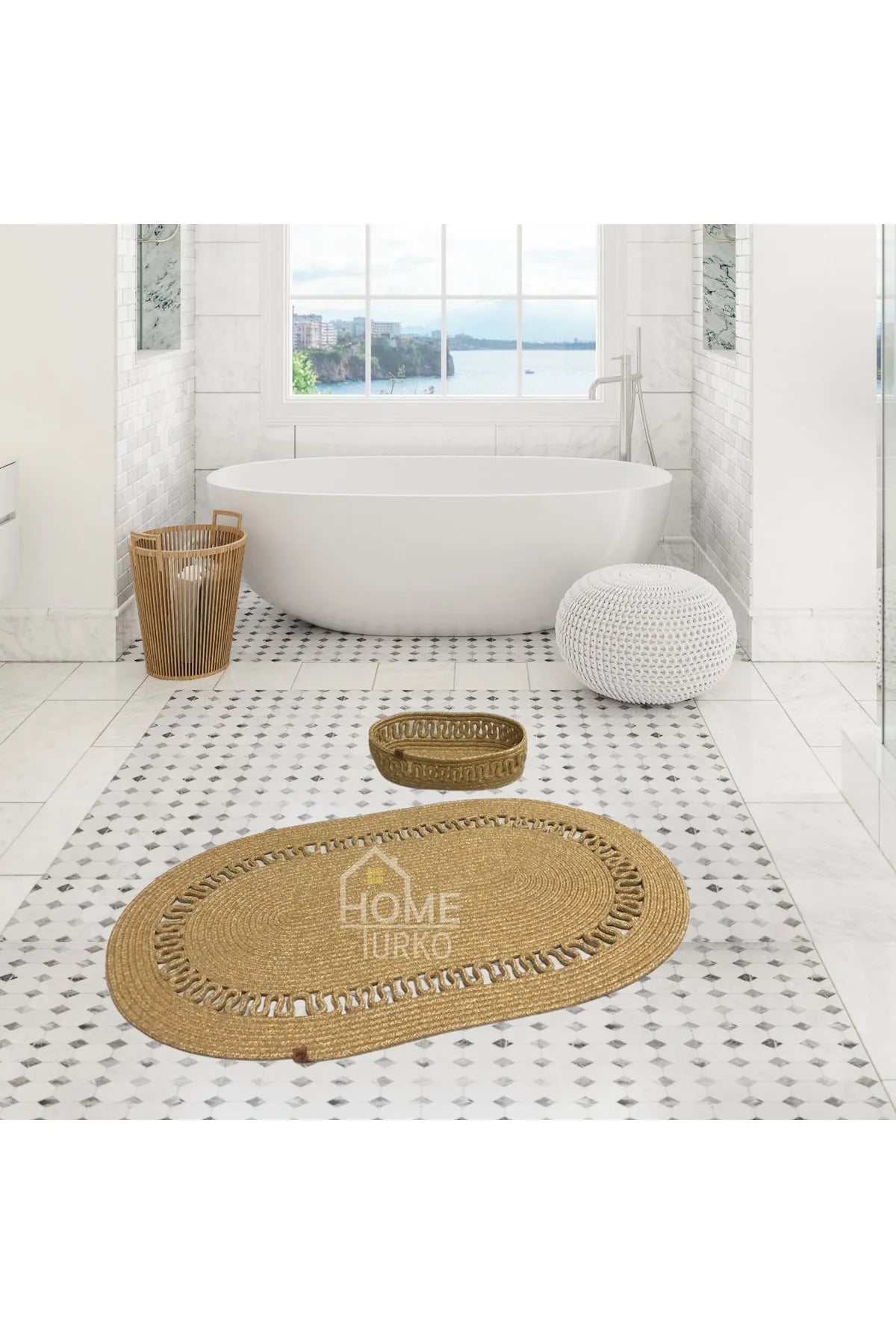 Bath Mat with Basket