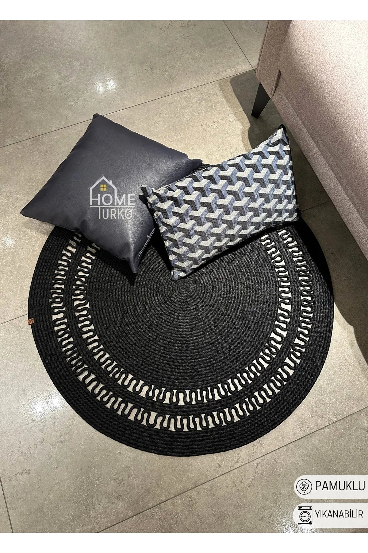 Jute Bohemian Carpet & Rug & Mat