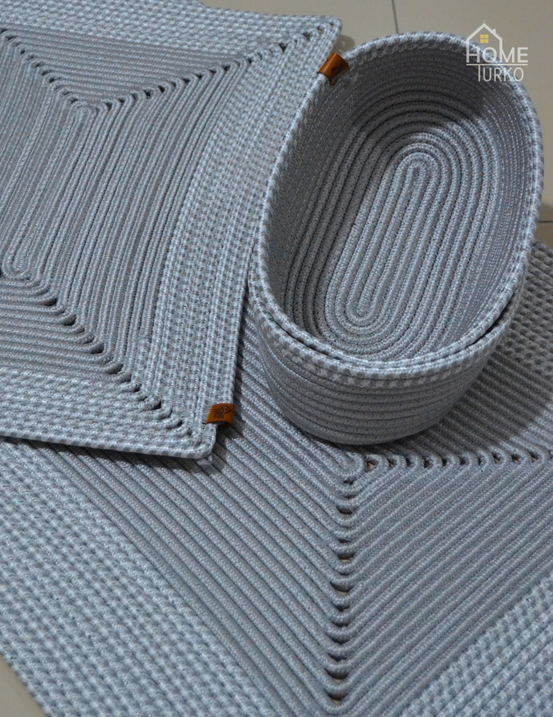 Boho Square Bathroom Mat Set