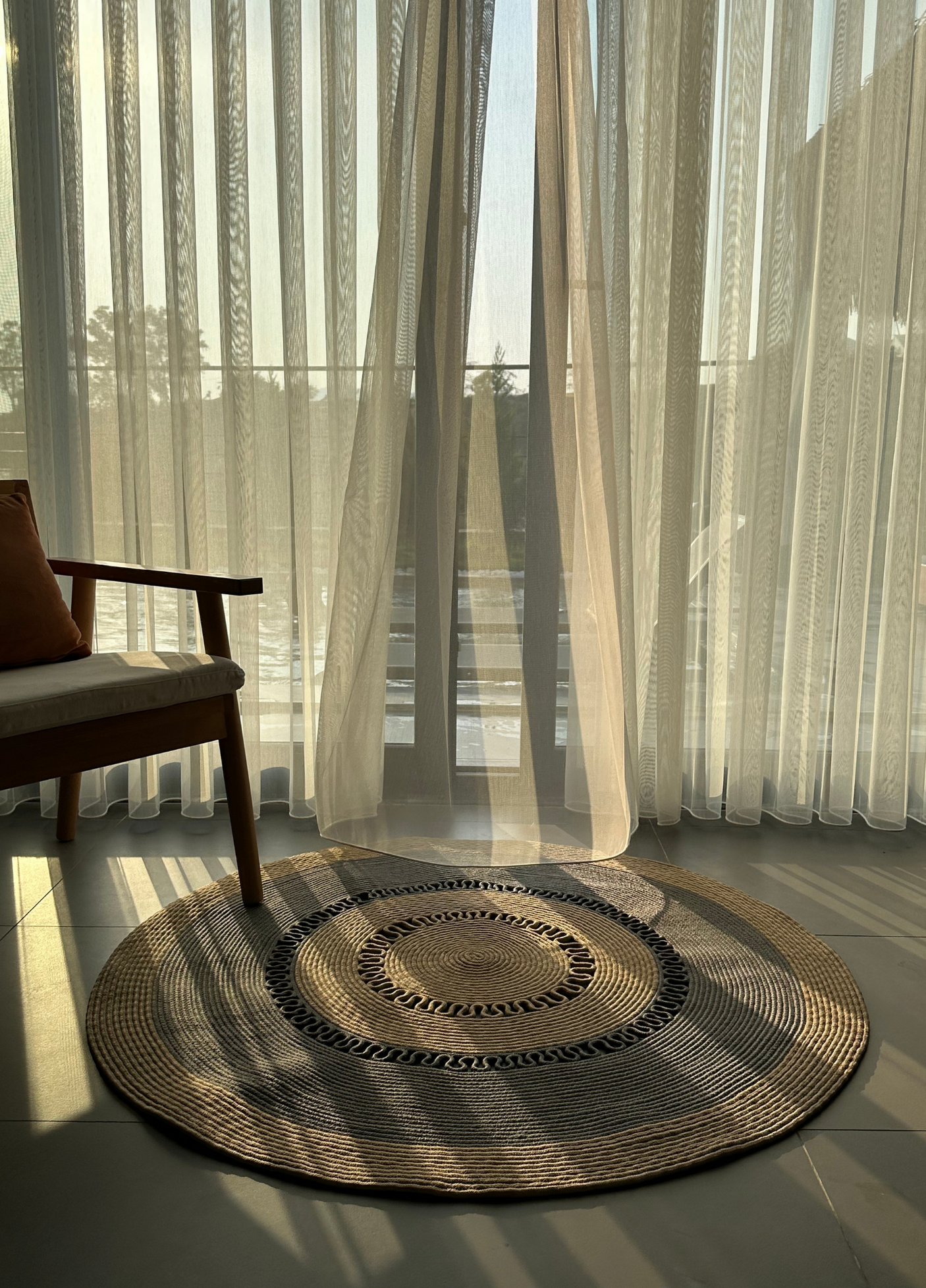 Jute Bohemian Carpet & Rug & Mat