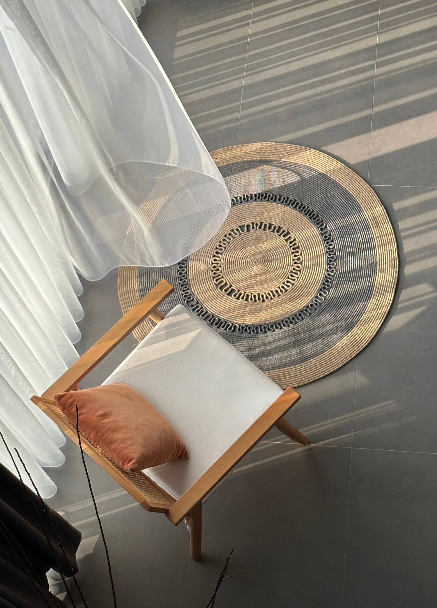 Jute Bohemian Carpet & Rug & Mat