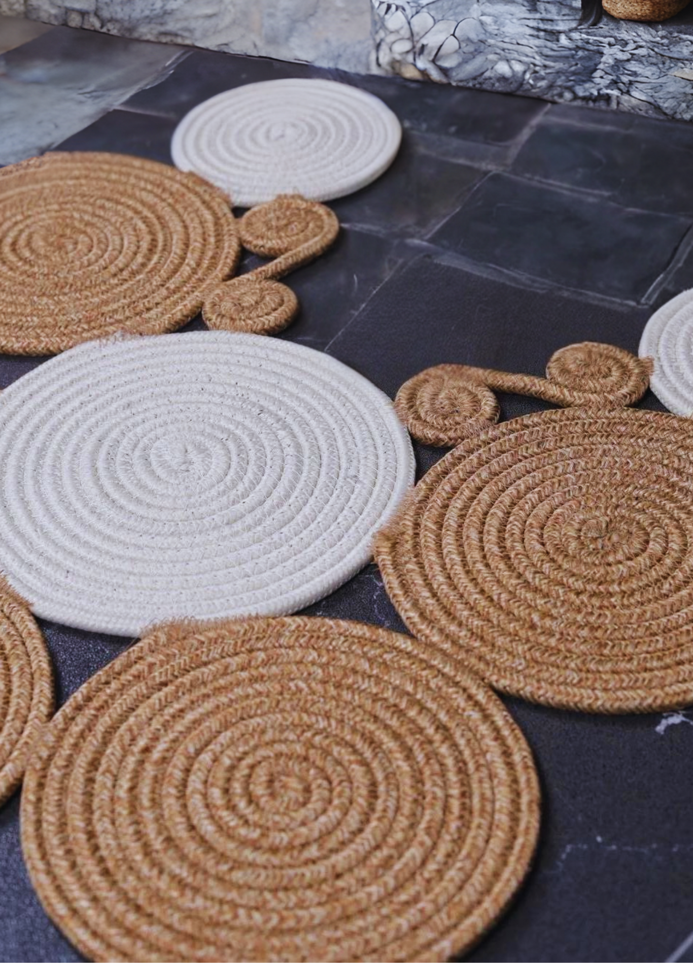 Jute Bohemian Toilet Seat Mat