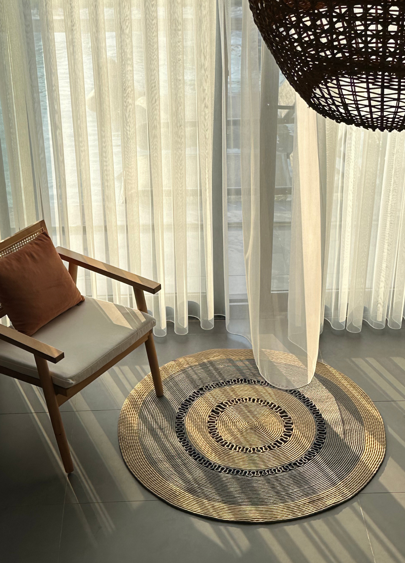 Jute Bohemian Carpet & Rug & Mat