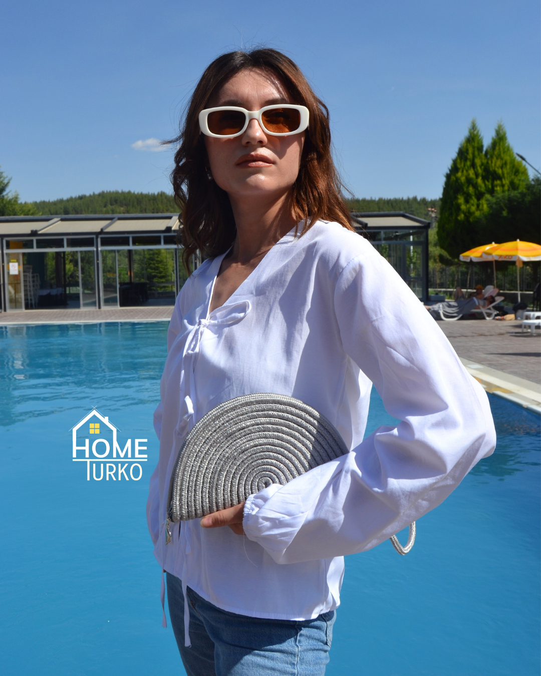 Jute Decorative Zippered Wallet