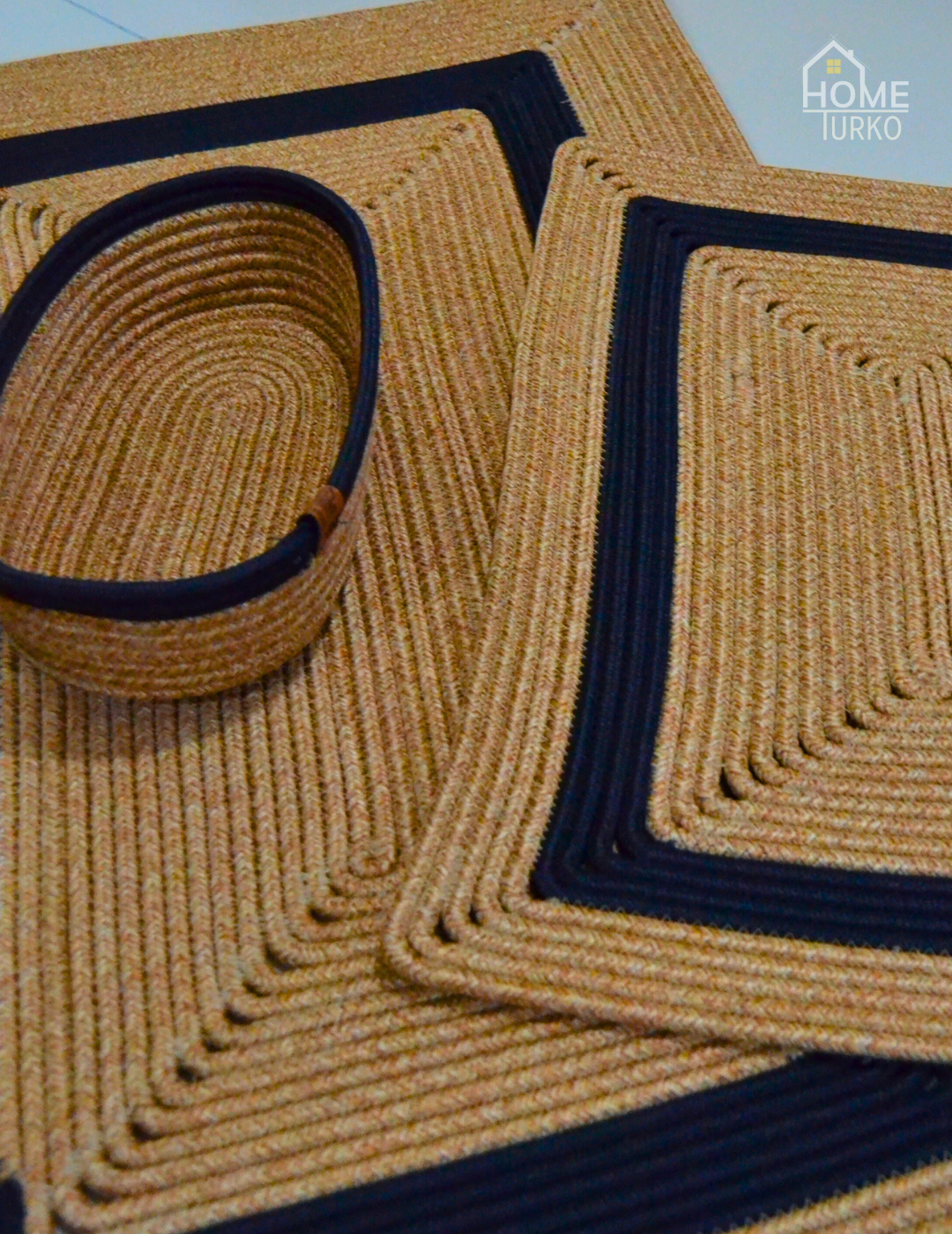 Boho Square Bathroom Mat Set