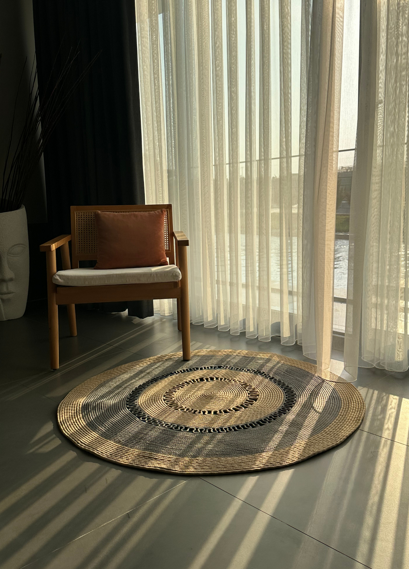 Jute Bohemian Carpet & Rug & Mat