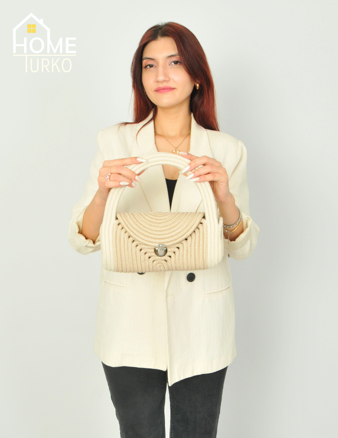 Mini Jute Wicker Clutch