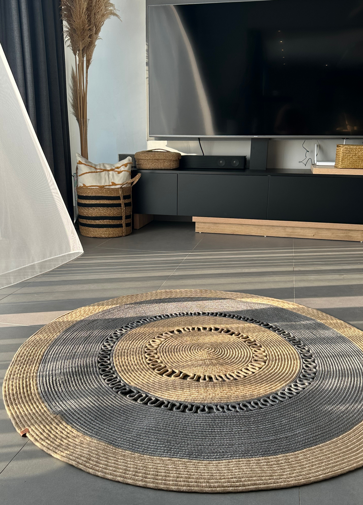 Jute Bohemian Carpet & Rug & Mat