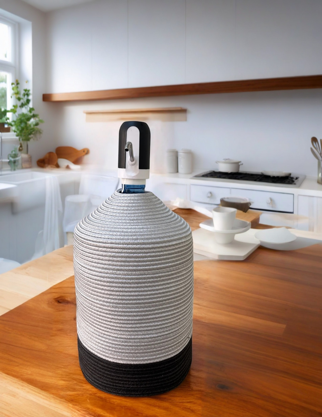 AQUA NATURE Damacanalara Stil Ve Doğallık Jüt Damacana Kılıfı