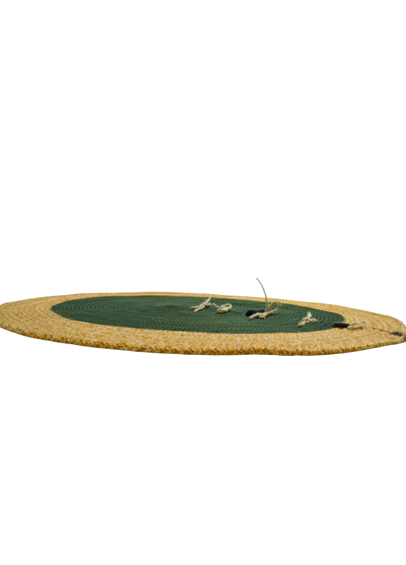Harmony Round Jute Carpet Handmade Decorative Rug Meditation Carpet