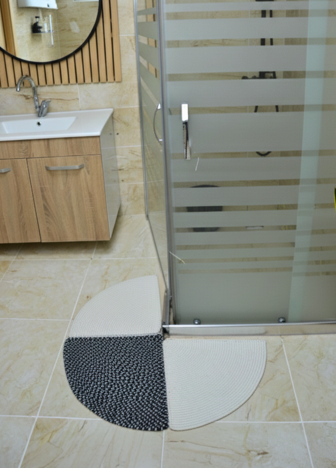 Nordic Weave Bathroom Mat Shower Cabin Doormat