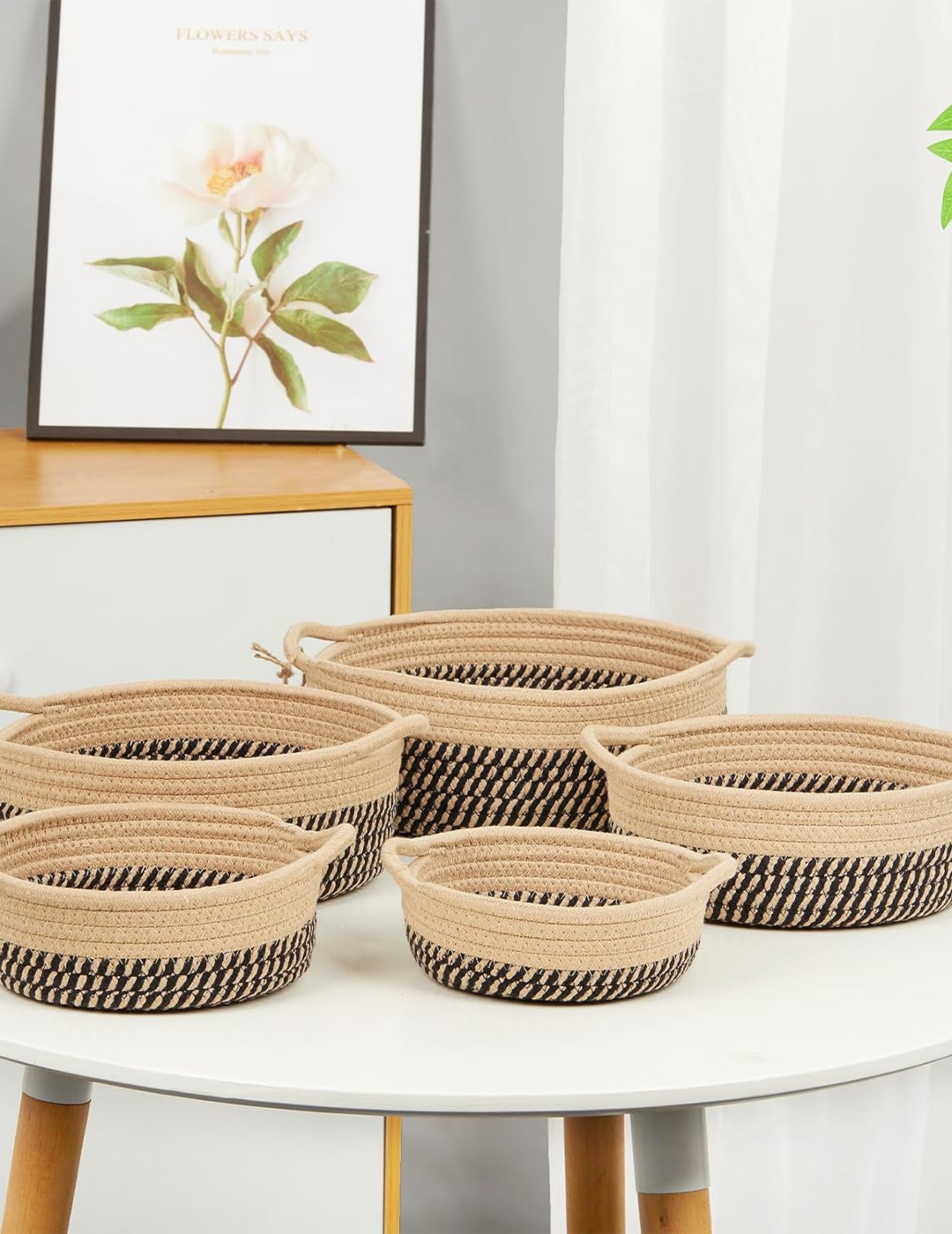 5-Piece Bohemian Organizer Basket Set
