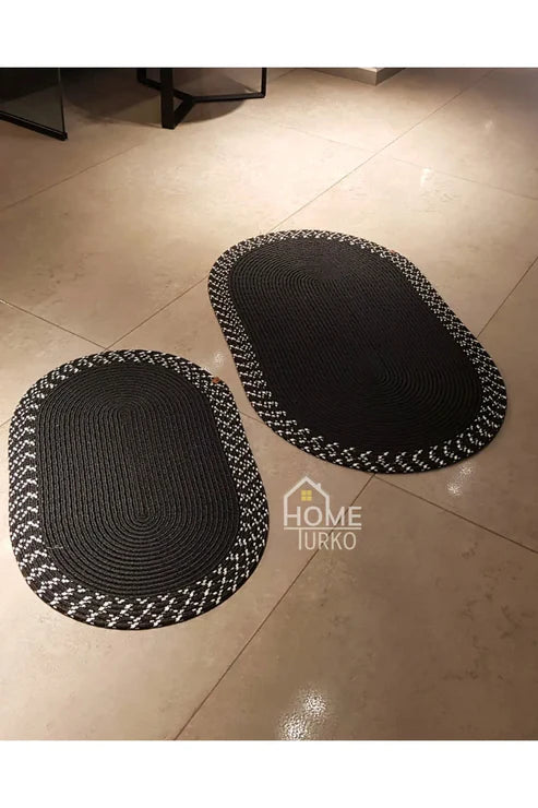 2-Piece Oval Bathroom Mat Set