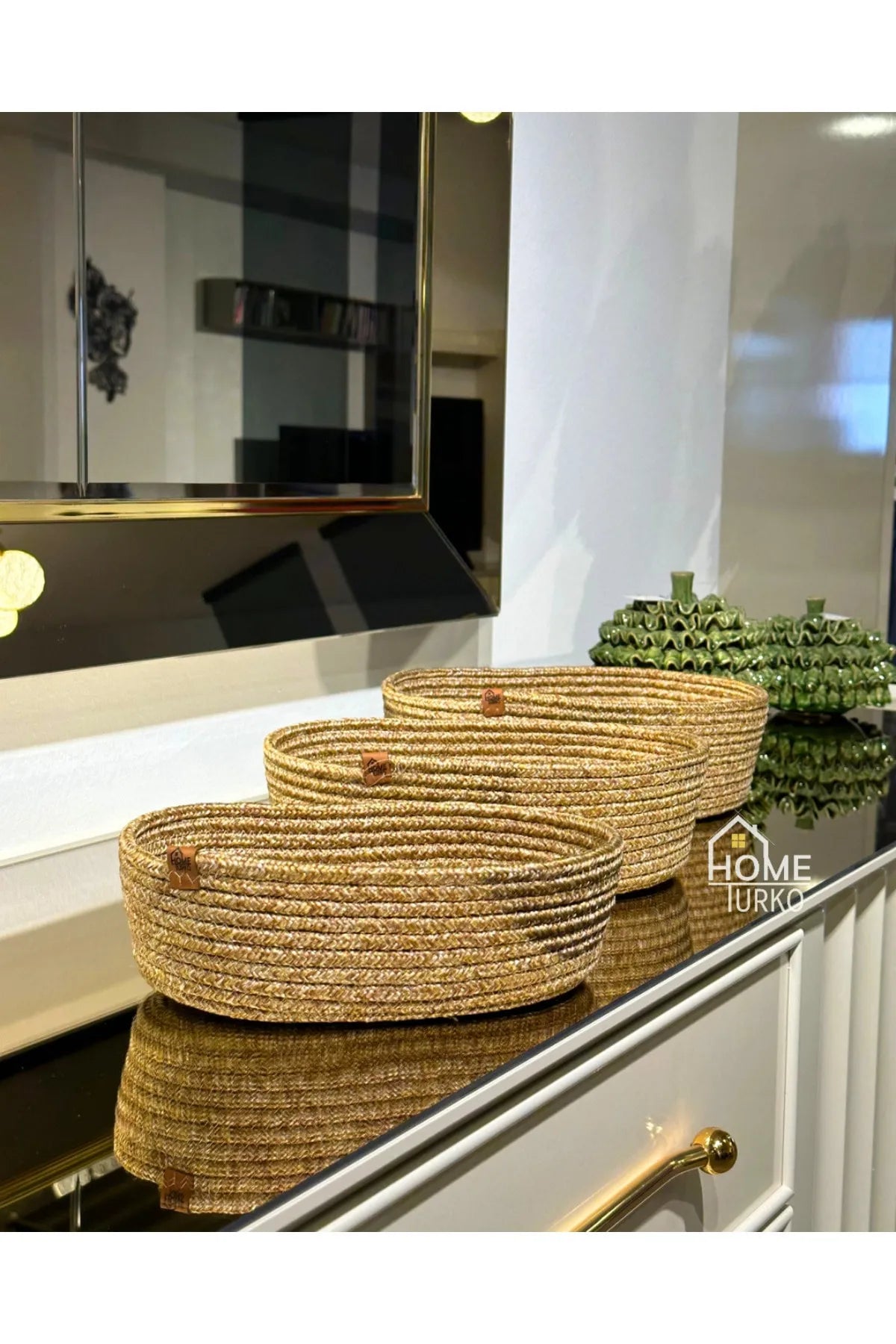 Triple Bohemian Organizer Basket Set