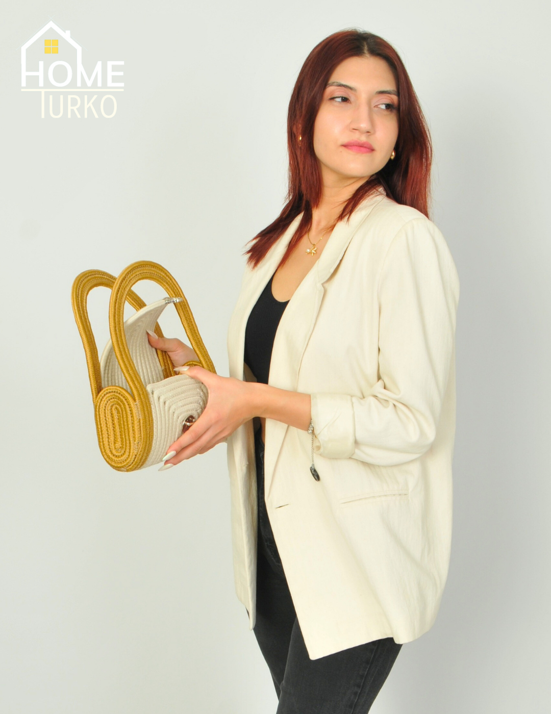 Mini Jute Wicker Clutch