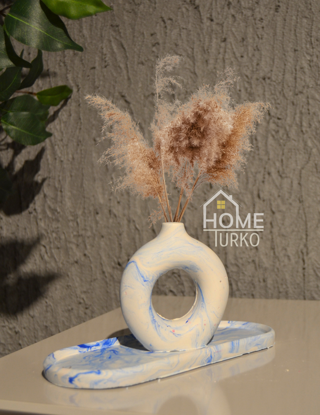 Double Bohemian Figurine and Ornamental Vase