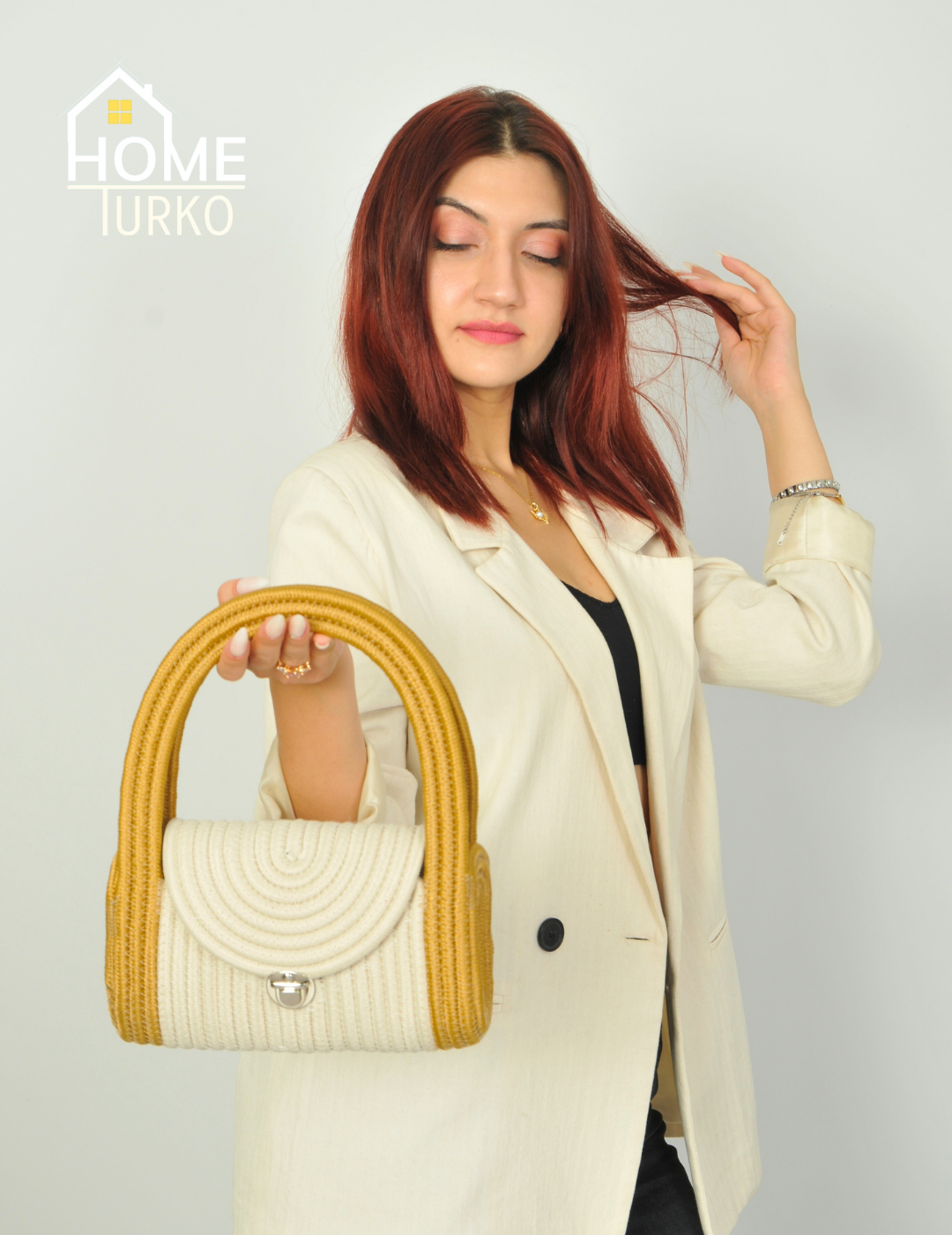 Mini Jute Wicker Clutch