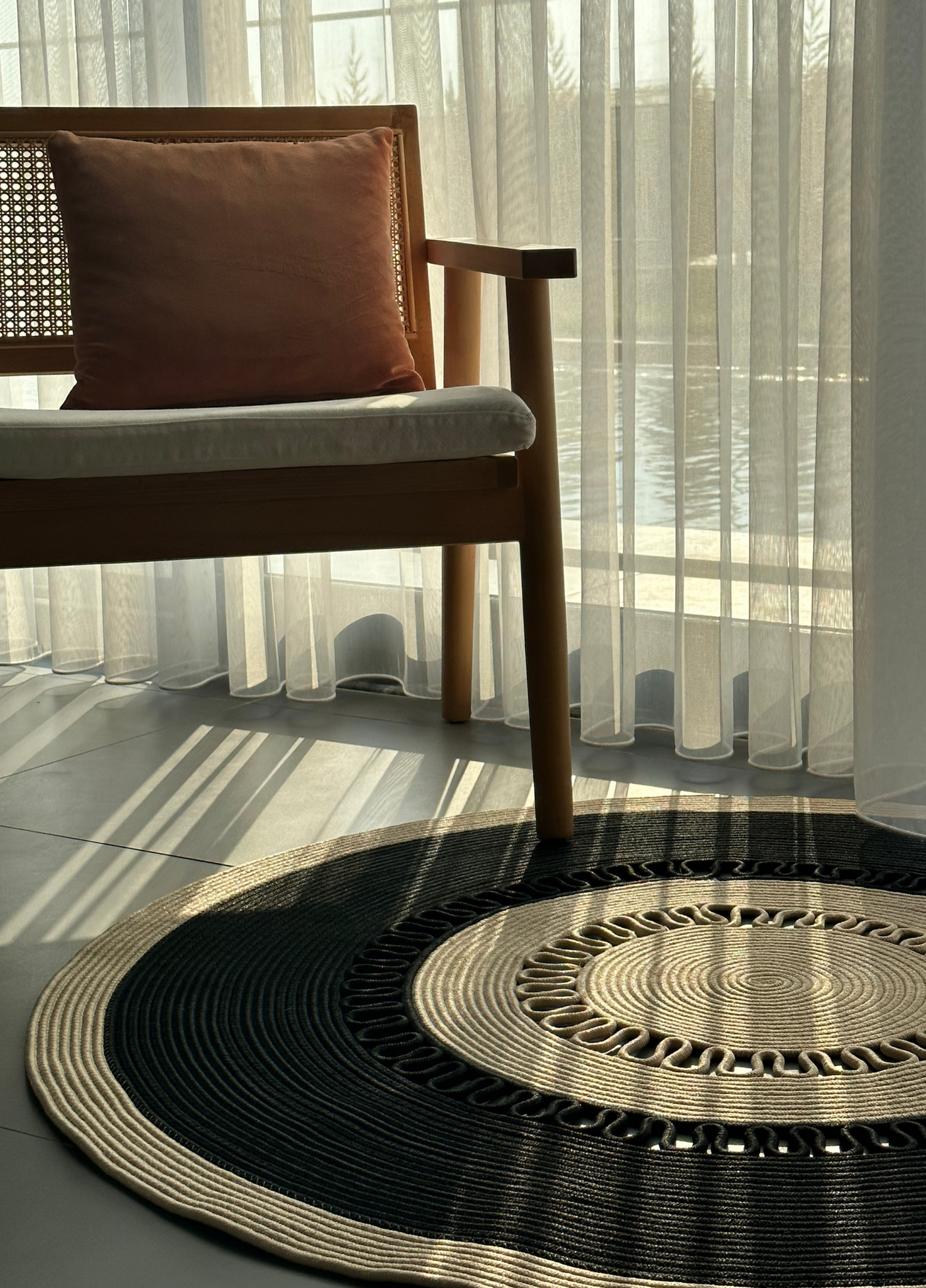 Jute Bohemian Carpet & Rug & Mat