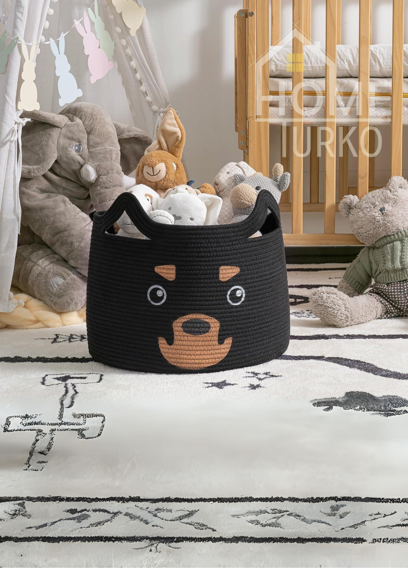 Bohemian Children's Room Toy Basket