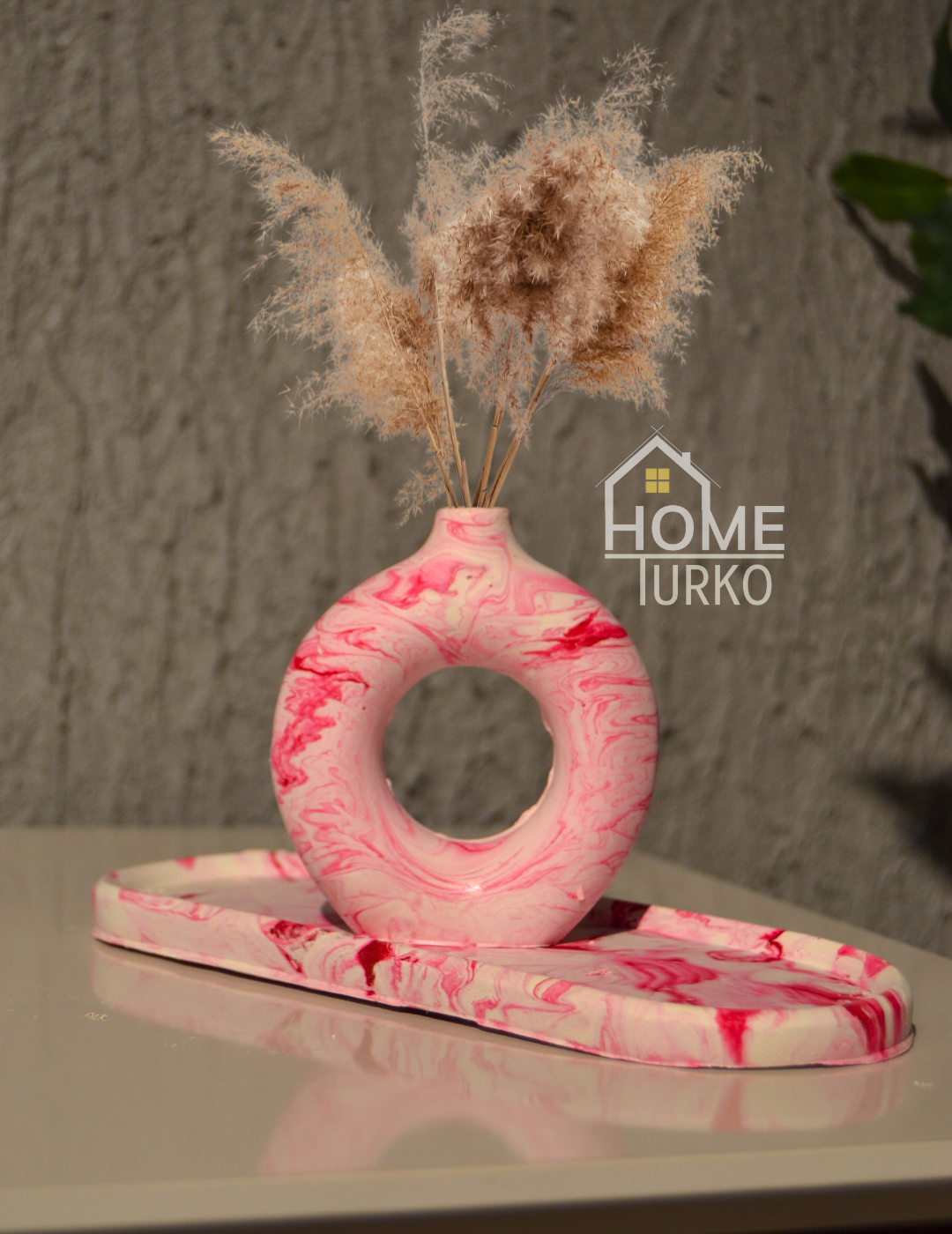 Double Bohemian Figurine and Ornamental Vase