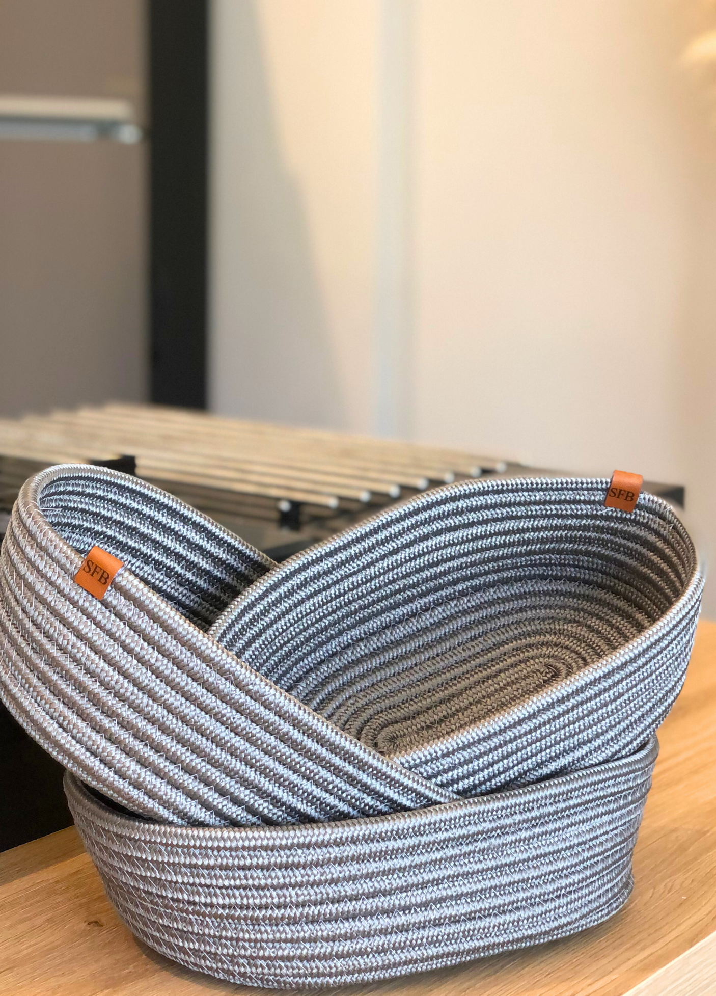 Triple Bohemian Organizer Basket Set