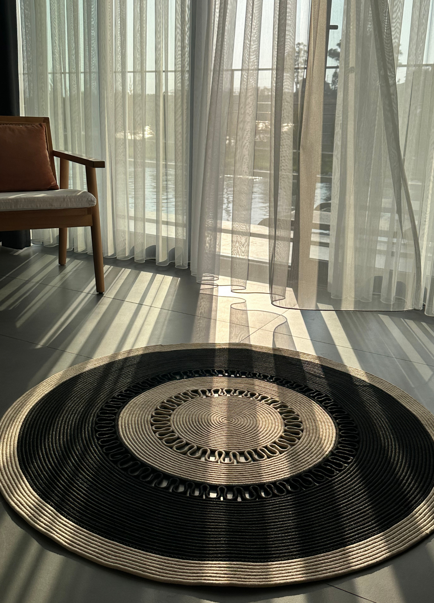 Jute Bohemian Carpet & Rug & Mat